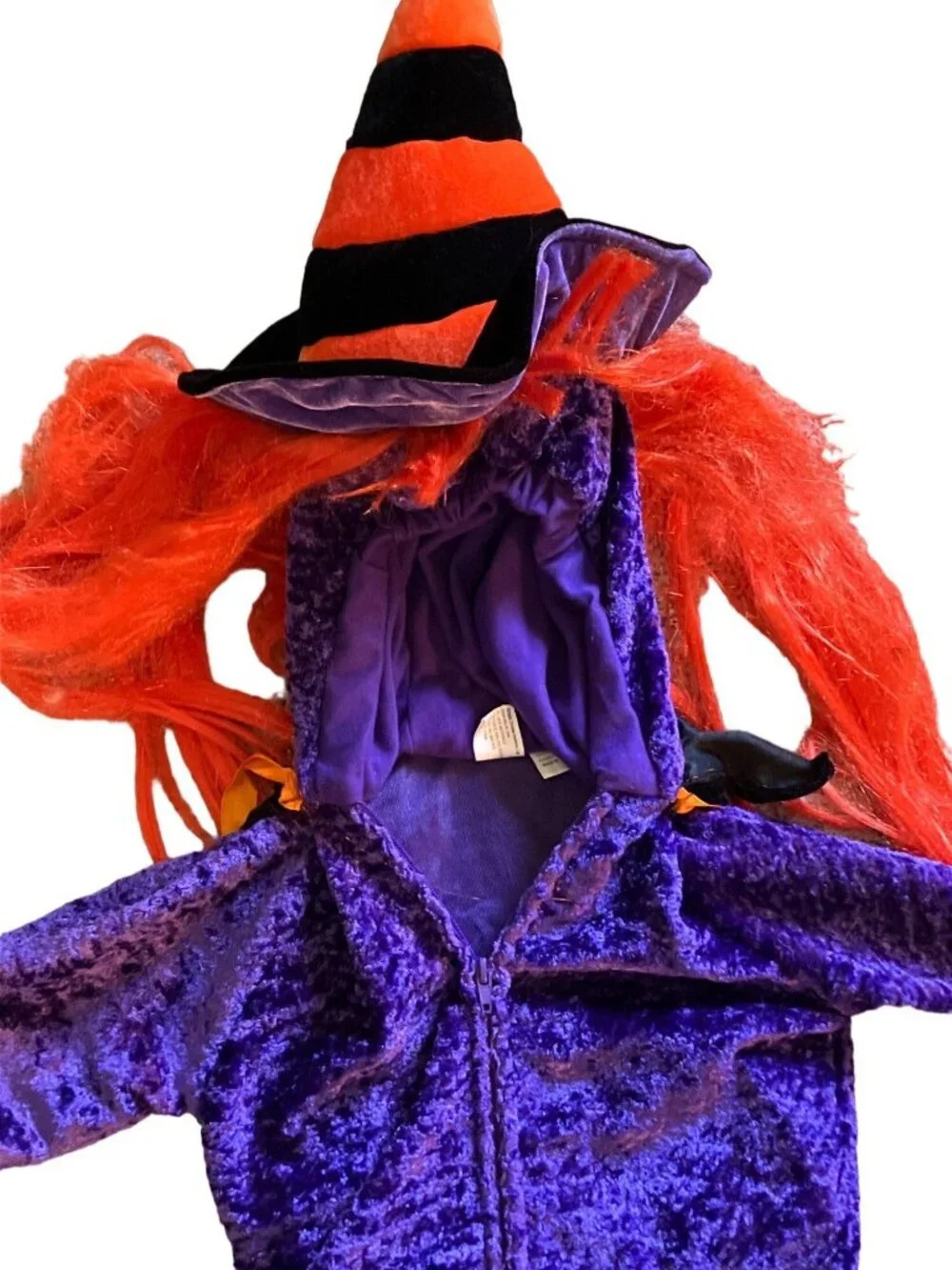 Toddler Witch Costume Chrisha Playful Plush Purple & Orange Halloween Outfit Age